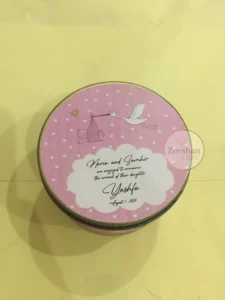 Quarter Size Baby Girl Tin box